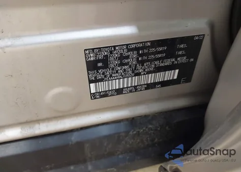 2022 Toyota Venza Limited z USA, uszkodzony, nr VIN JTEAAAAHXNJ105539